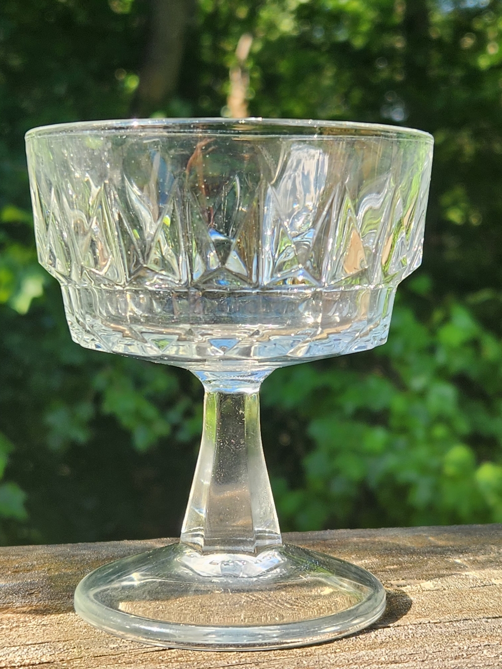 Vintage Set Of 8 Arcoroc France Artic Champagne Coupe Glasses Set